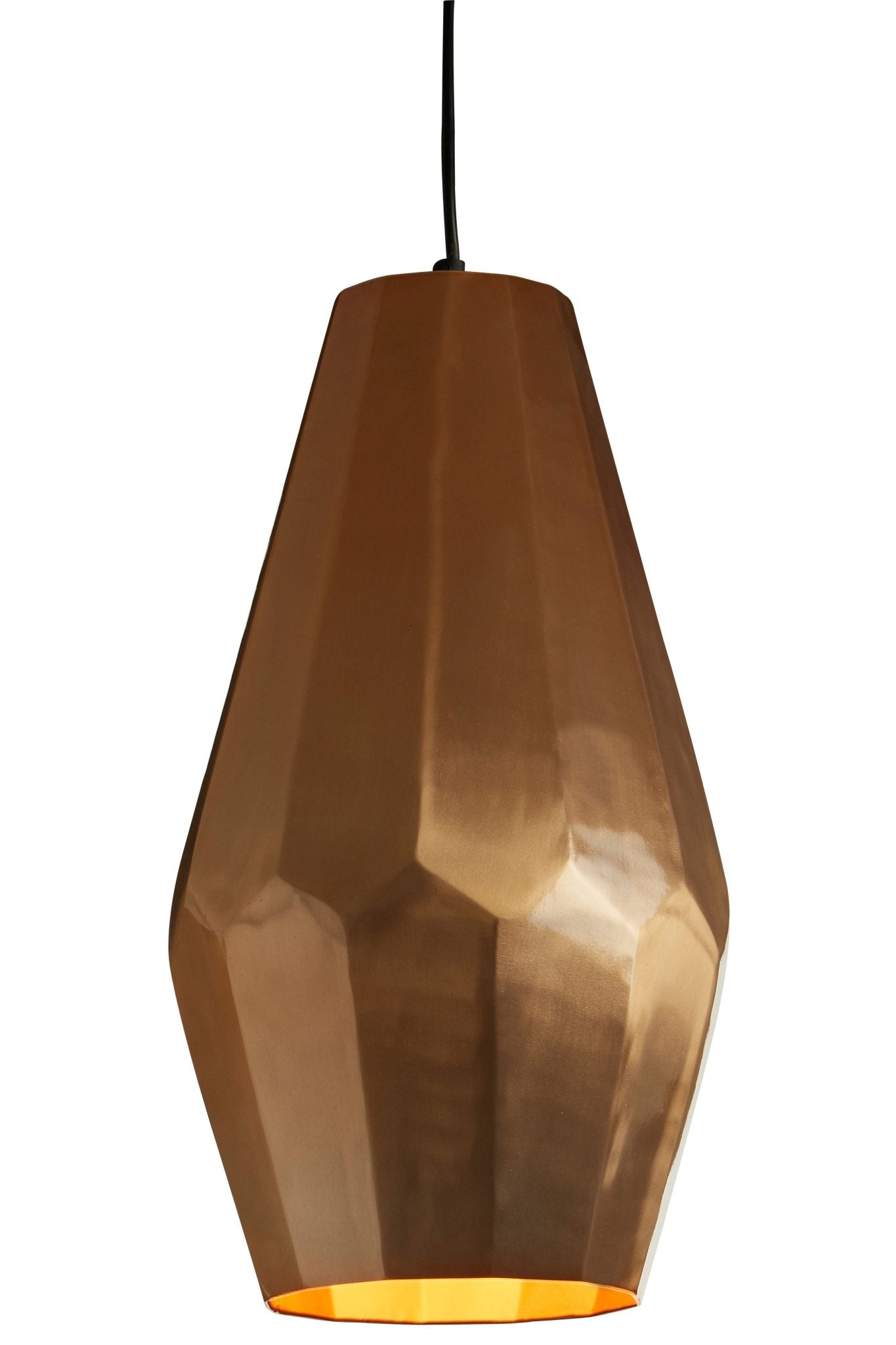 Pelle Aluminium Copper Finish Large Pendant Light - Skandi London