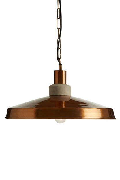 Pelle Copper Finish and Aluminium Pendant Light - Skandi London