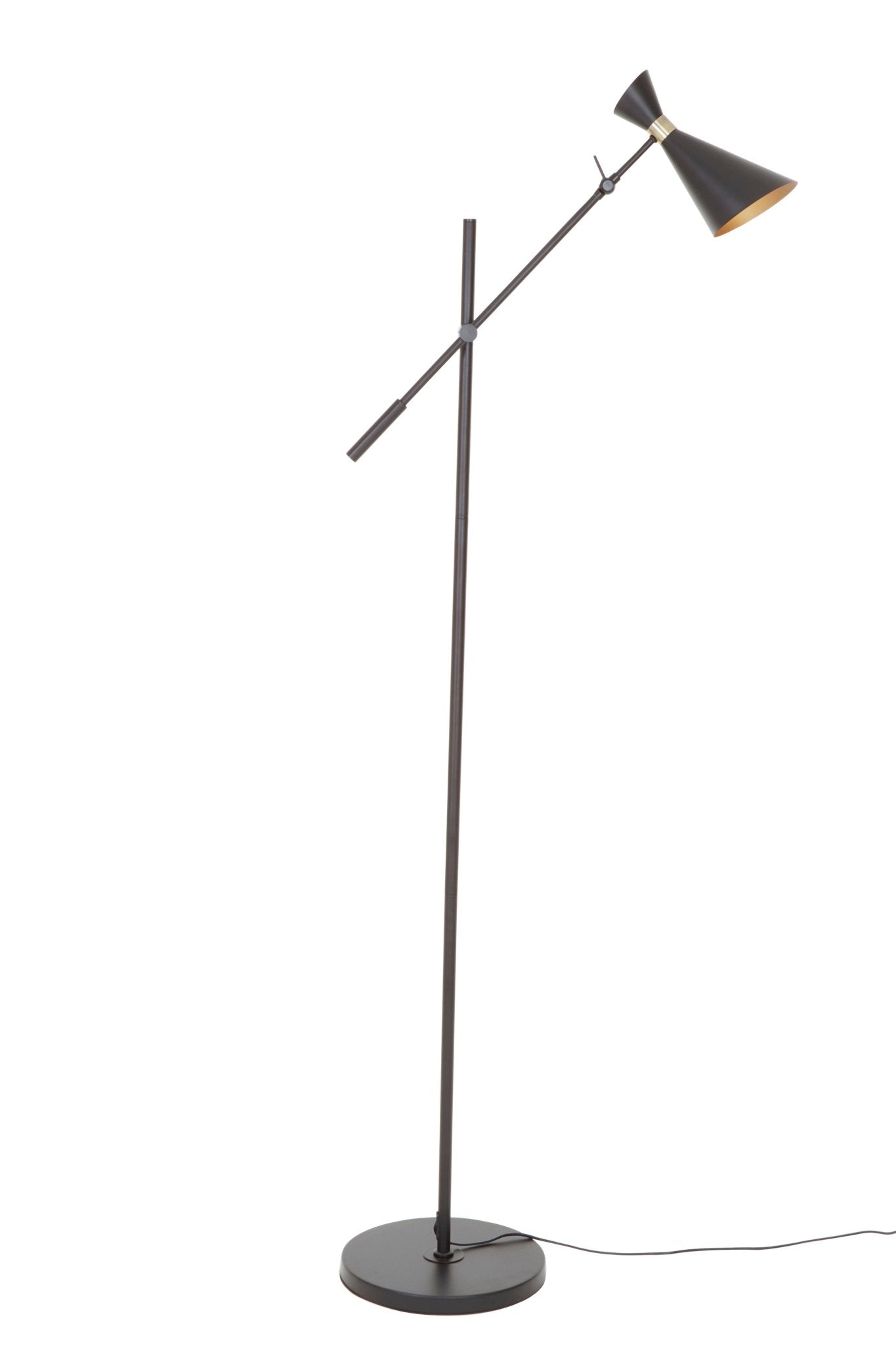 Isak Black And Gold Floor Lamp - Skandi London
