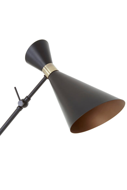 Isak Black And Gold Floor Lamp - Skandi London