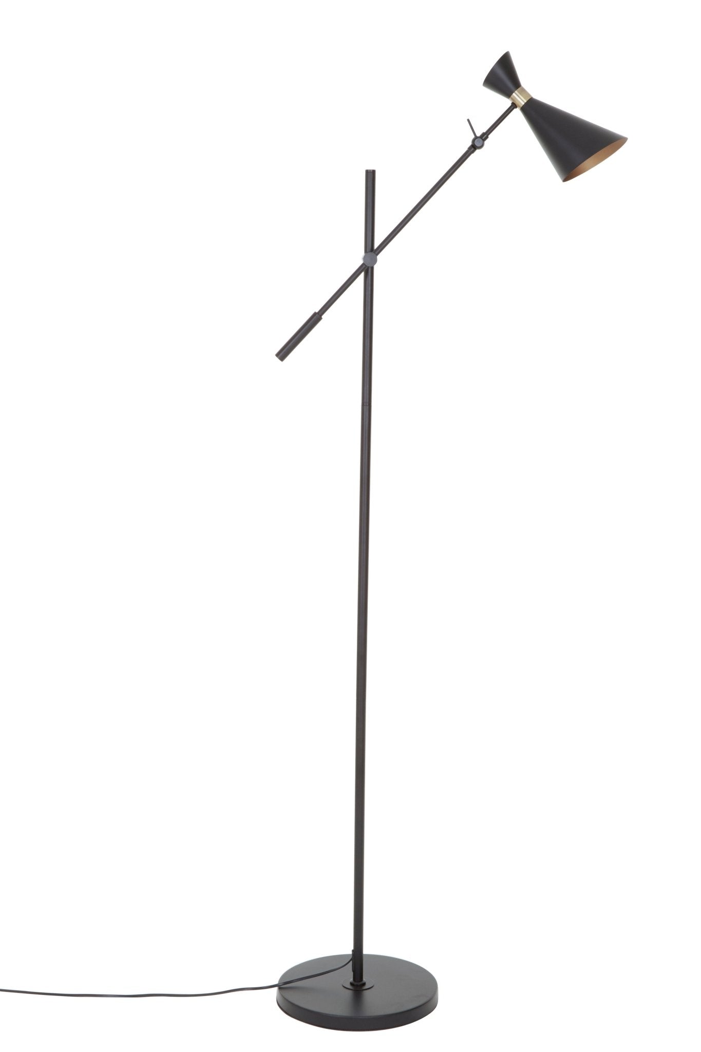 Isak Black And Gold Floor Lamp - Skandi London