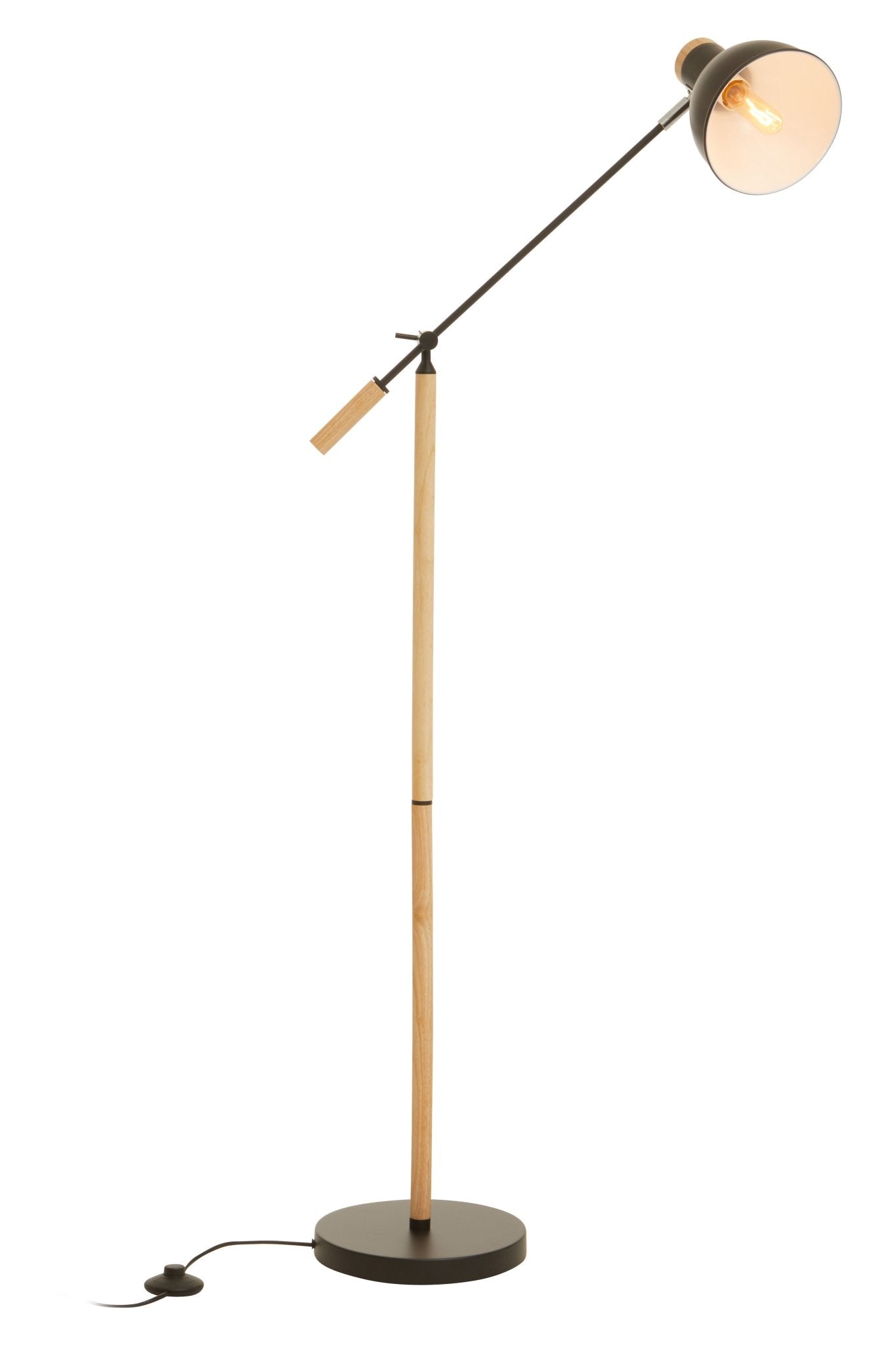 Pelle Matte Black Floor Lamp - Skandi London