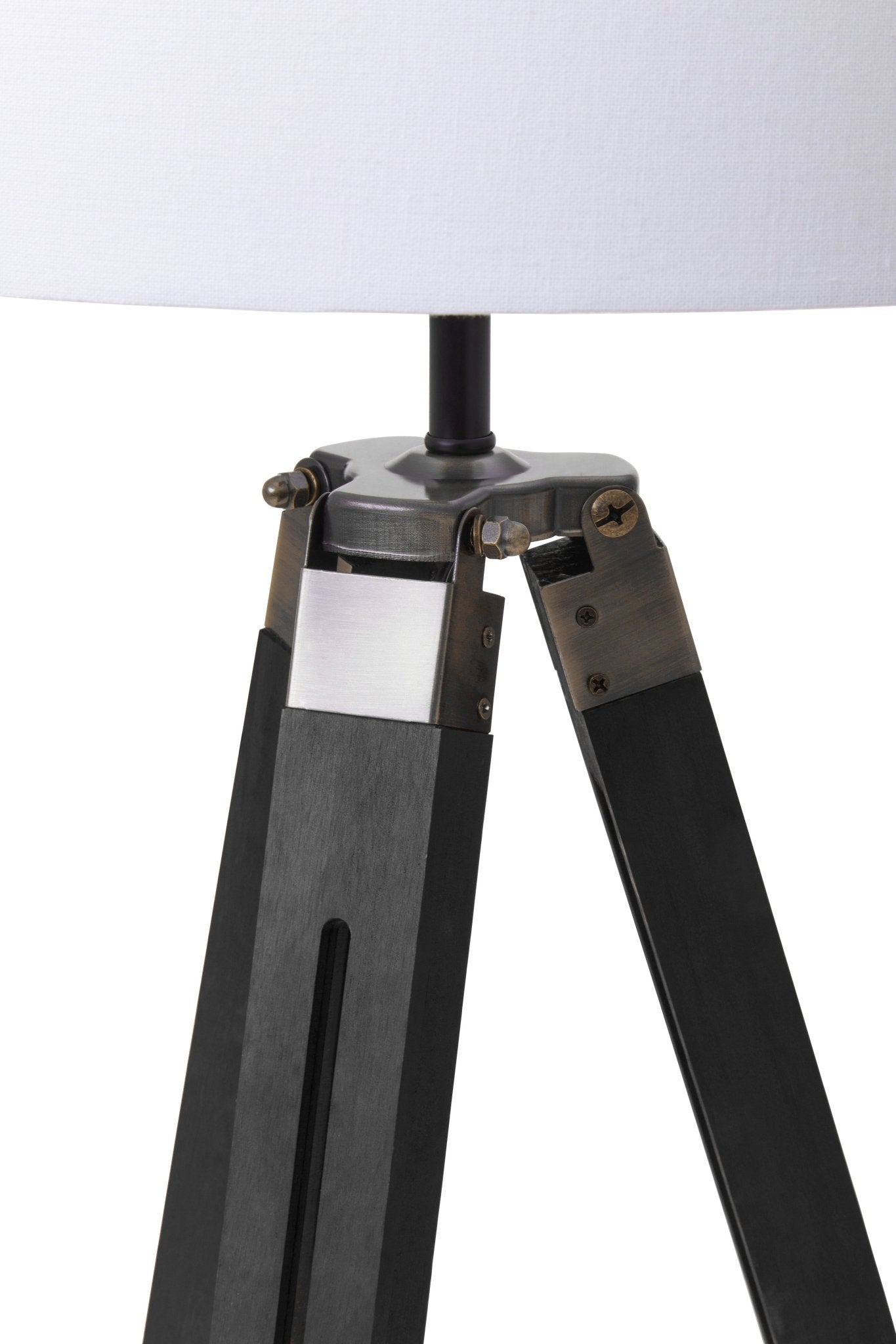 Jarel Tripod Floor Lamp With Black Base - Skandi London
