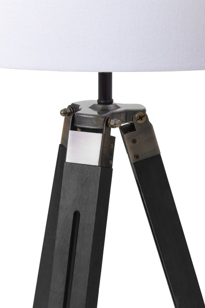 Jarel Tripod Floor Lamp With Black Base - Skandi London
