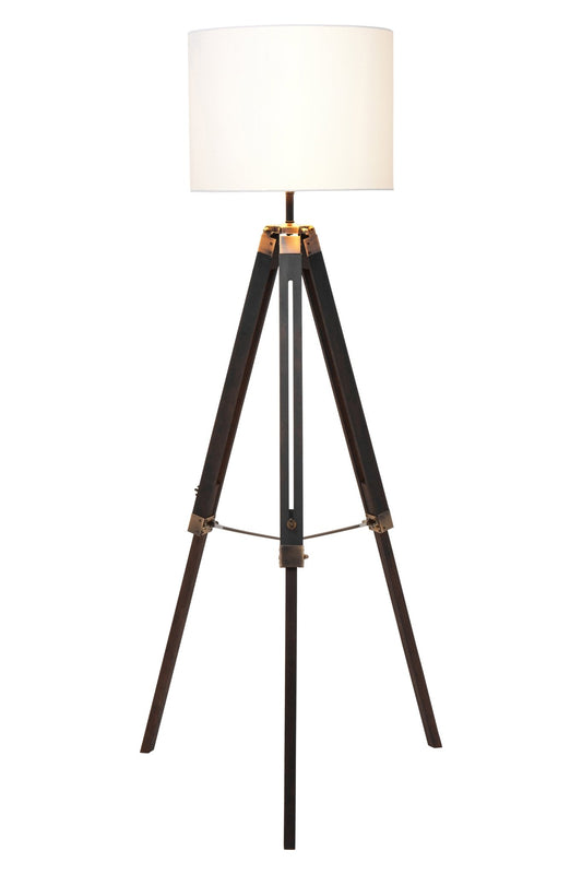 Jarel Tripod Floor Lamp With Black Base - Skandi London