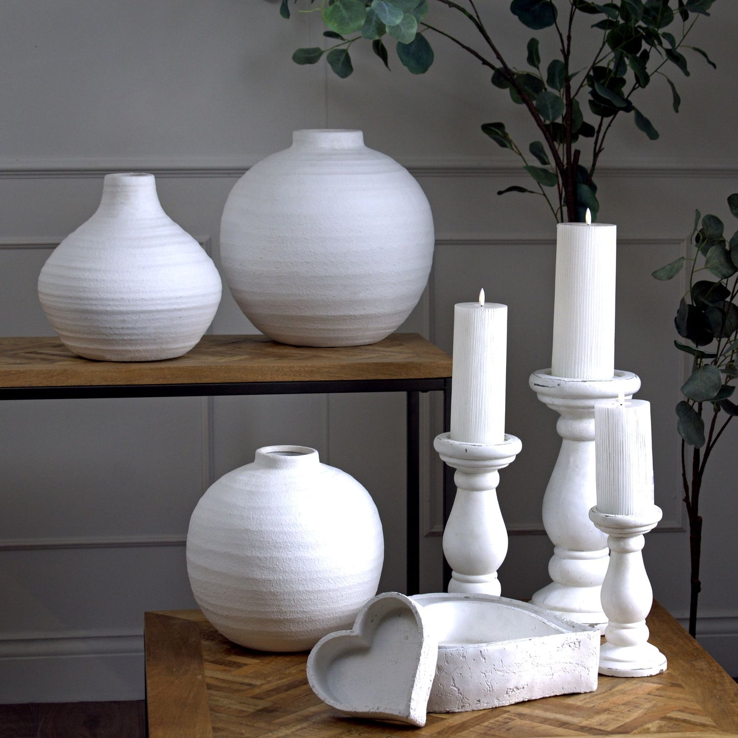 Lyngdal Large Matt White Vase - Skandi London