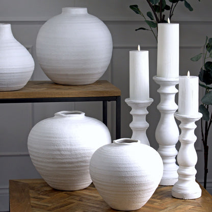 Kvinesdal Matt White Ceramic Vase - Skandi London