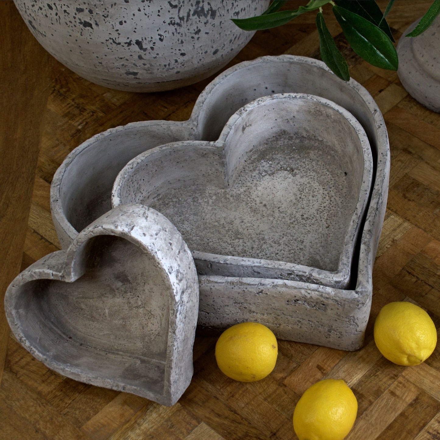 Skandi London Set Of Three Large Stone Ceramic Dishes - Skandi London