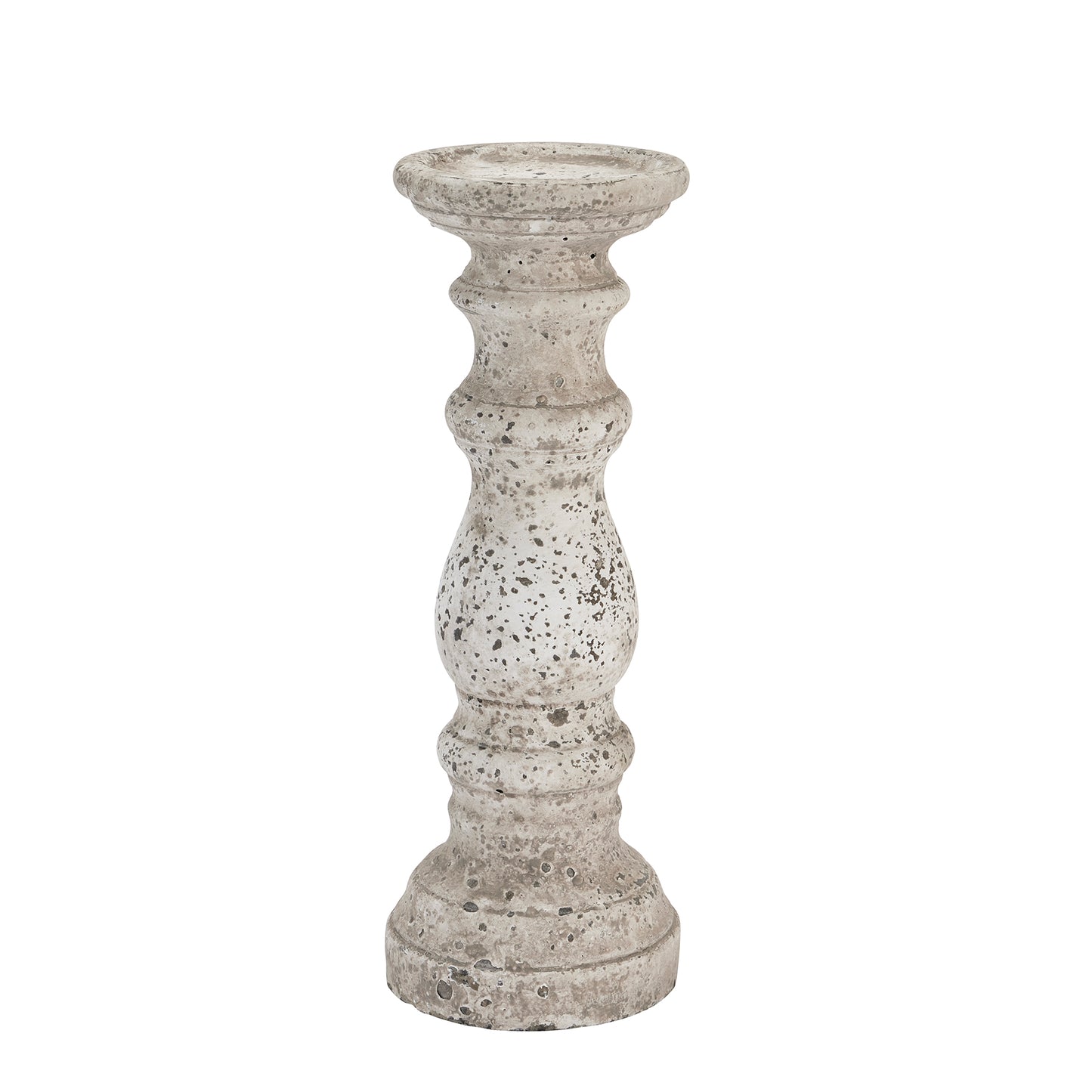 Skandi London Small Stone Ceramic Column Candle Holder - Skandi London