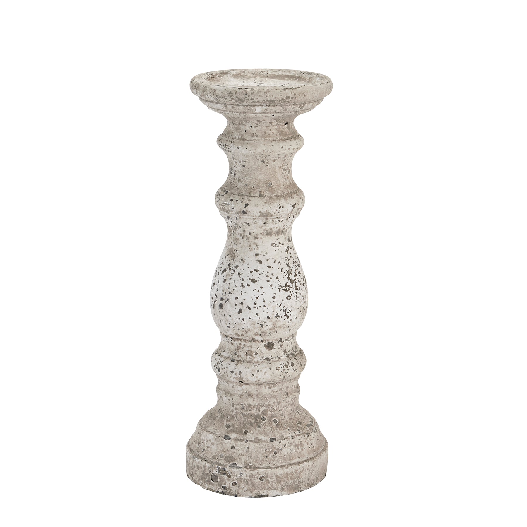 Skandi London Small Stone Ceramic Column Candle Holder - Skandi London