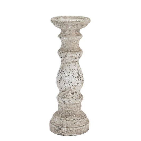 Skandi London Stone Ceramic Column Candle Holder - Skandi London