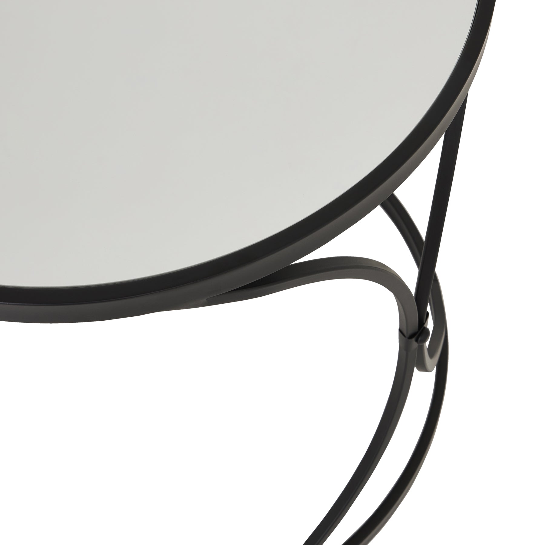 Hverager Set Of Two Black Mirrored Side Tables - Skandi London