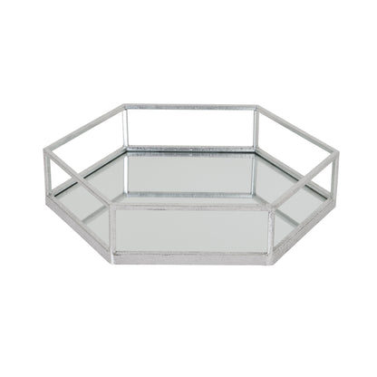 Silver Hexagon Set Of Two Trays - Skandi London