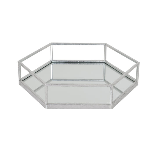 Silver Hexagon Set Of Two Trays - Skandi London