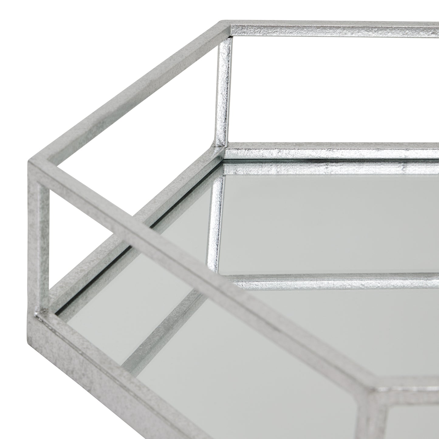 Silver Hexagon Set Of Two Trays - Skandi London