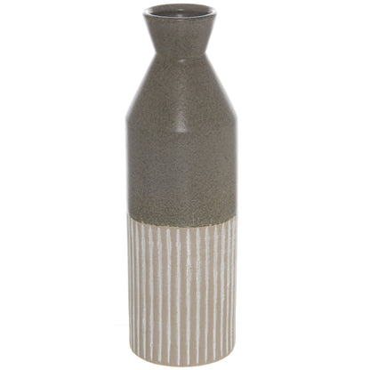 Kongsberg Collection Grey Ceramic Ellipse Tall Vase - Skandi London