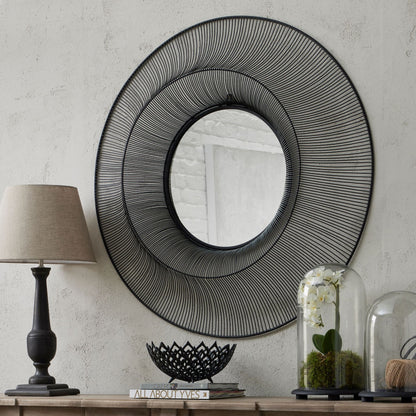 Hvaler Black Large Wire Mirror - Skandi London