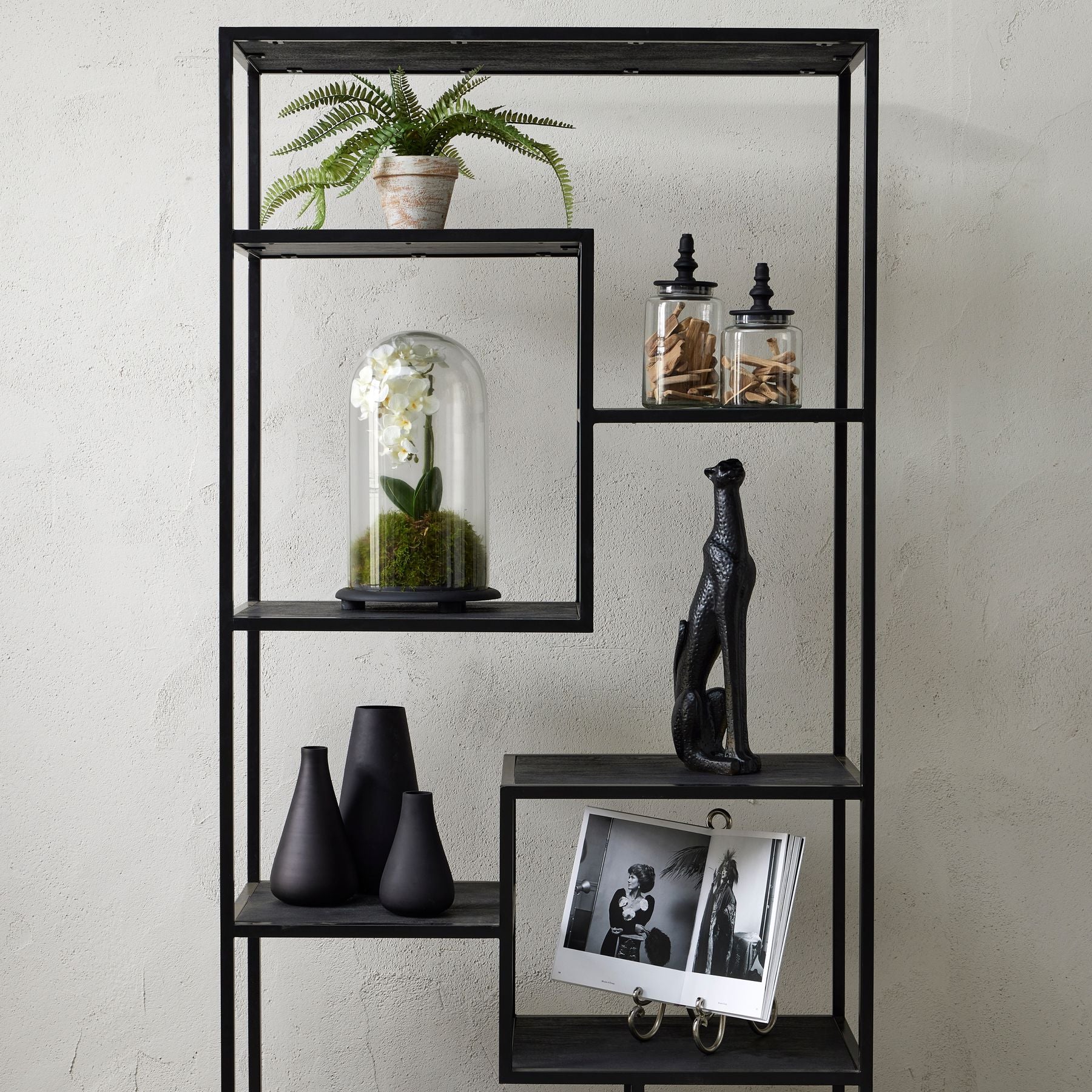 Skandi London Black Tapered Tall Glass Vase - Skandi London