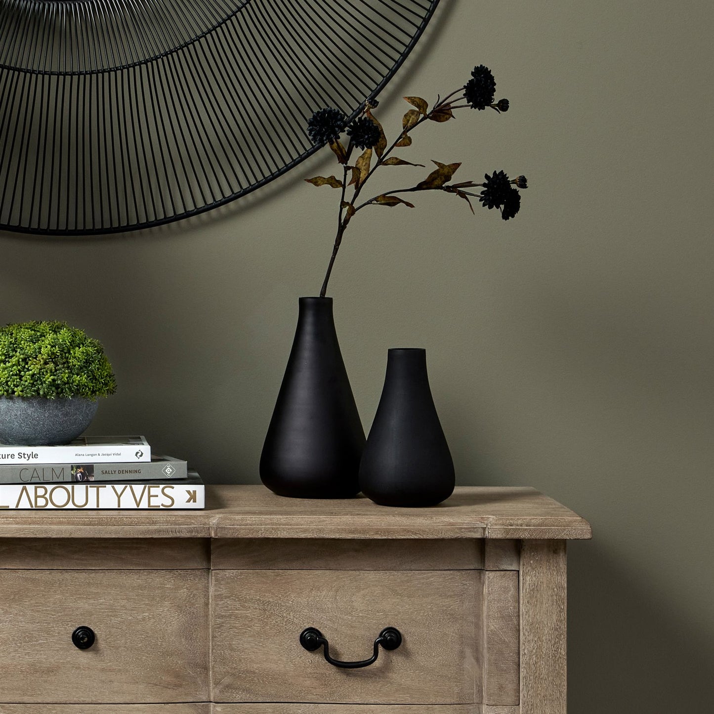 Skandi London Black Tapered Glass Vase - Skandi London