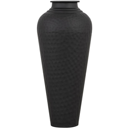Skandi London Matt Black Hammered Vase With Lid - Skandi London