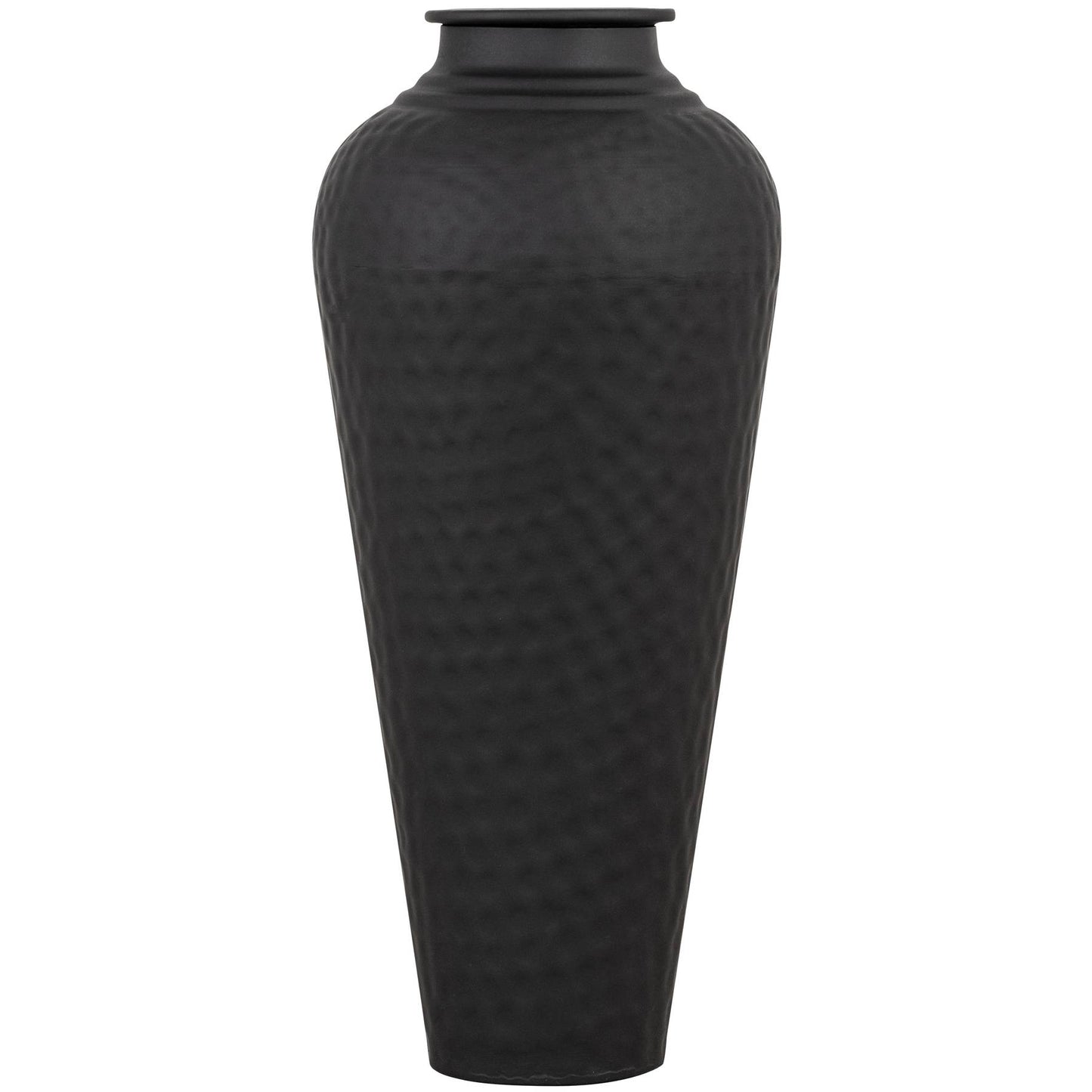 Skandi London Matt Black Hammered Vase With Lid - Skandi London