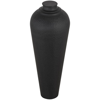 Skandi London Matt Black Medium Hammered Vase With Lid - Skandi London