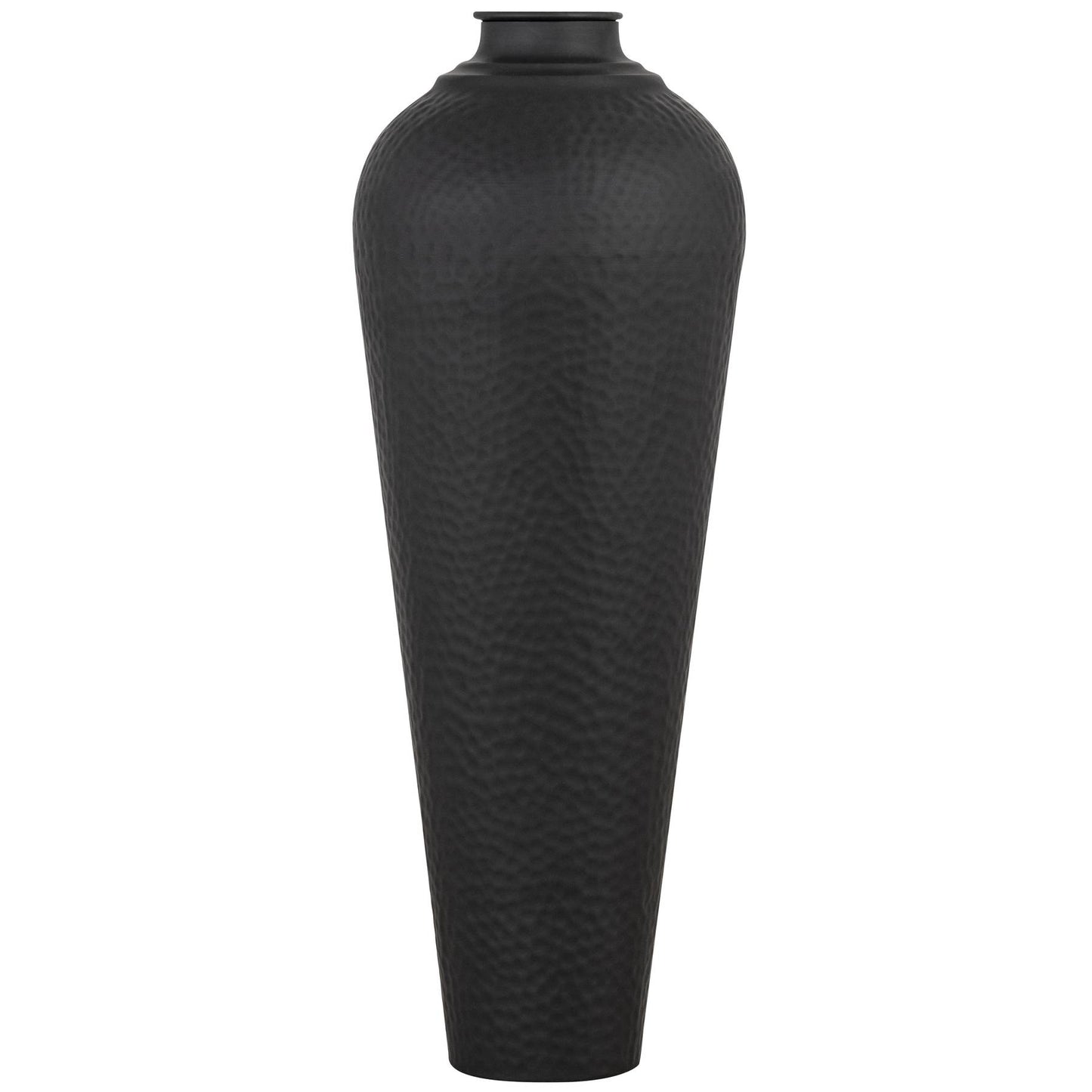 Skandi London Matt Black Medium Hammered Vase With Lid - Skandi London