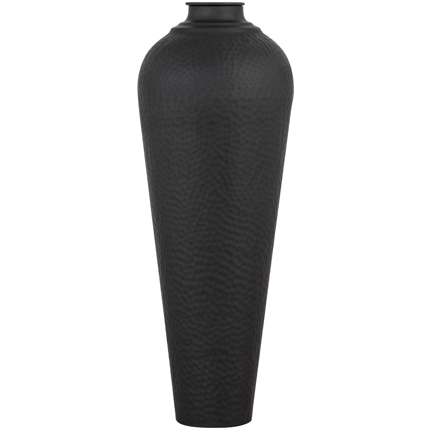 Skandi London Matt Black Medium Hammered Vase With Lid - Skandi London