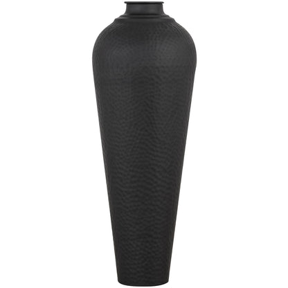 Skandi London Matt Black Medium Hammered Vase With Lid - Skandi London