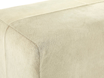 Haral Townhouse Natural Leather Bench With Wood Legs - Skandi London