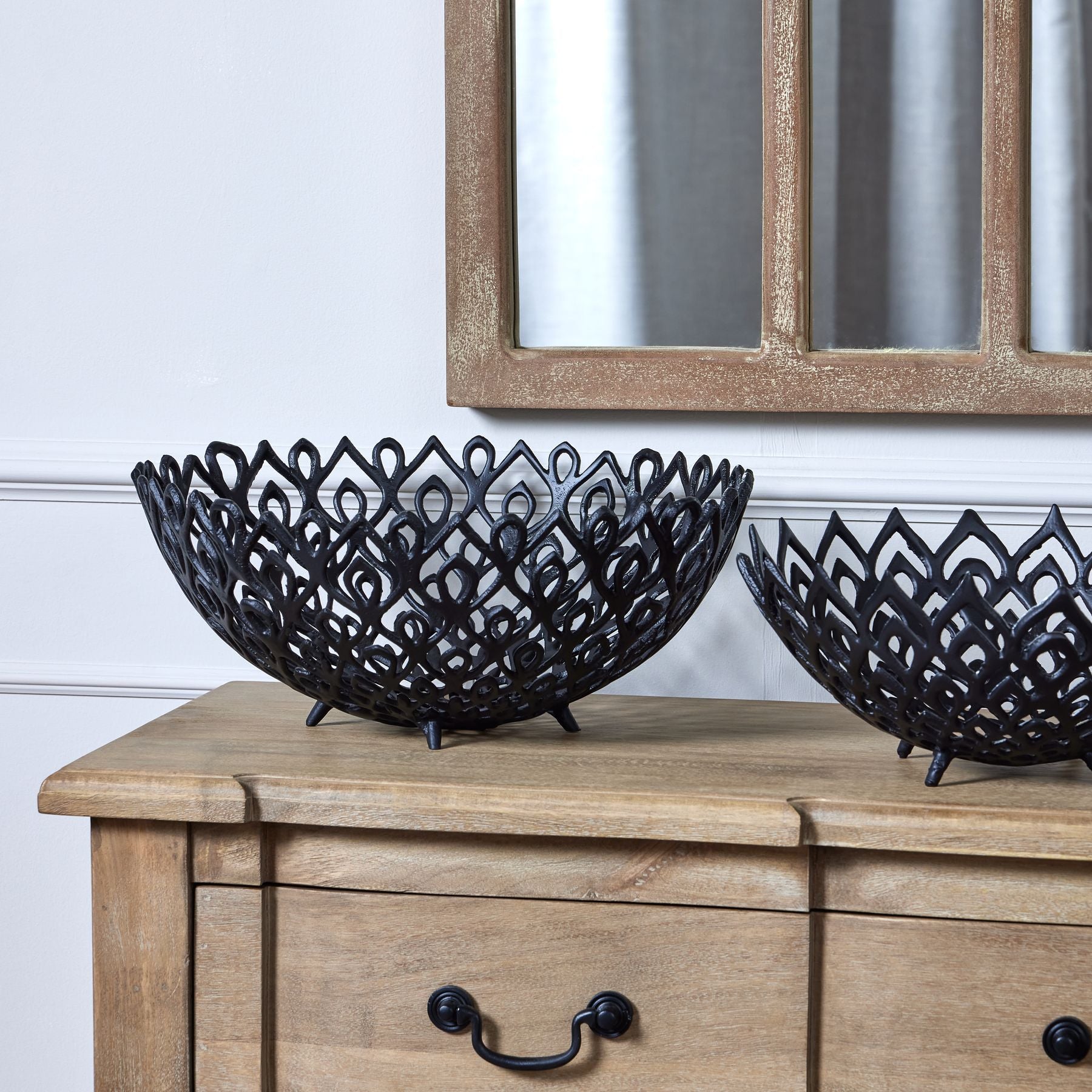Skandi London Black Cast Large Lattice Bowl - Skandi London