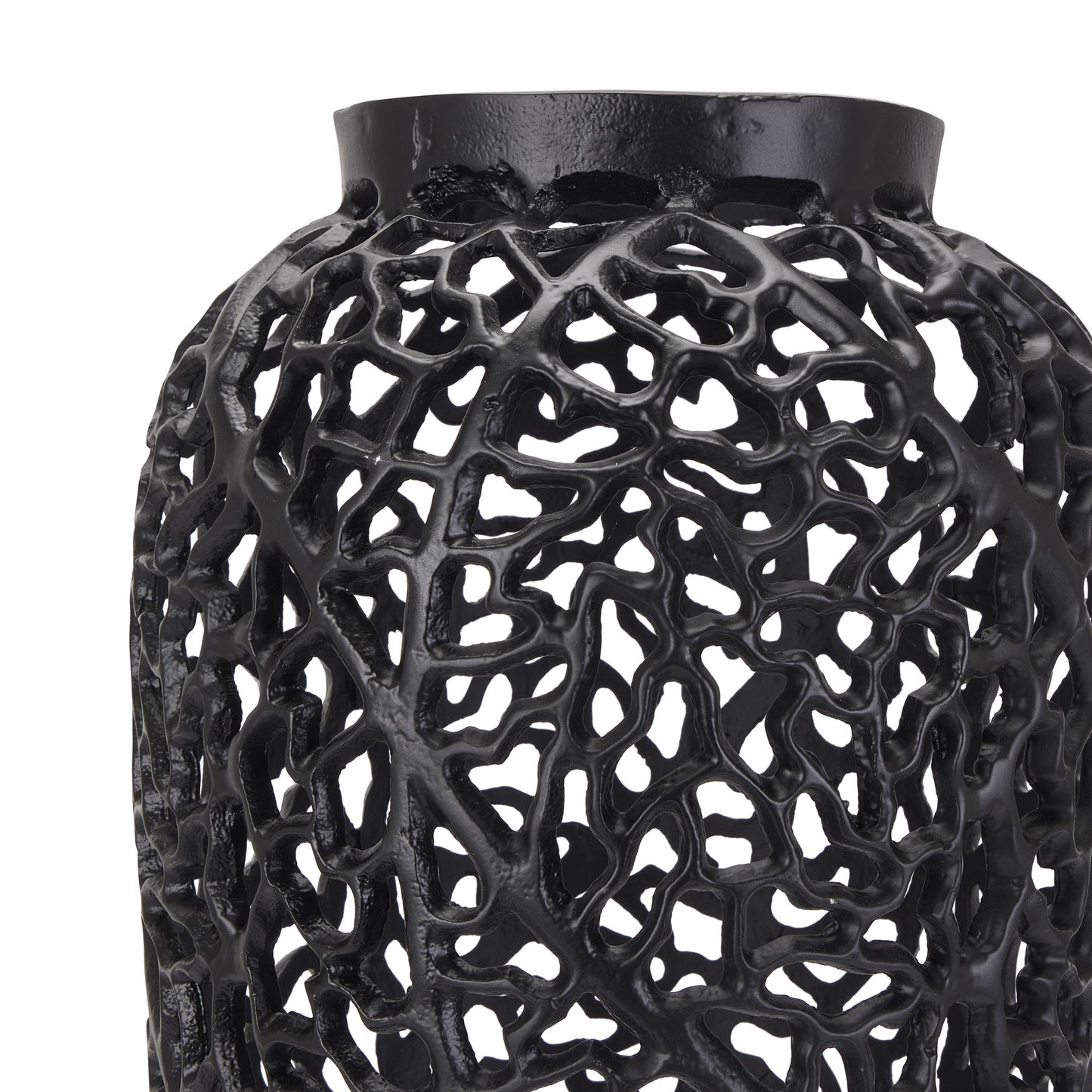 Skandi London Black Cast Lattice Vase - Skandi London