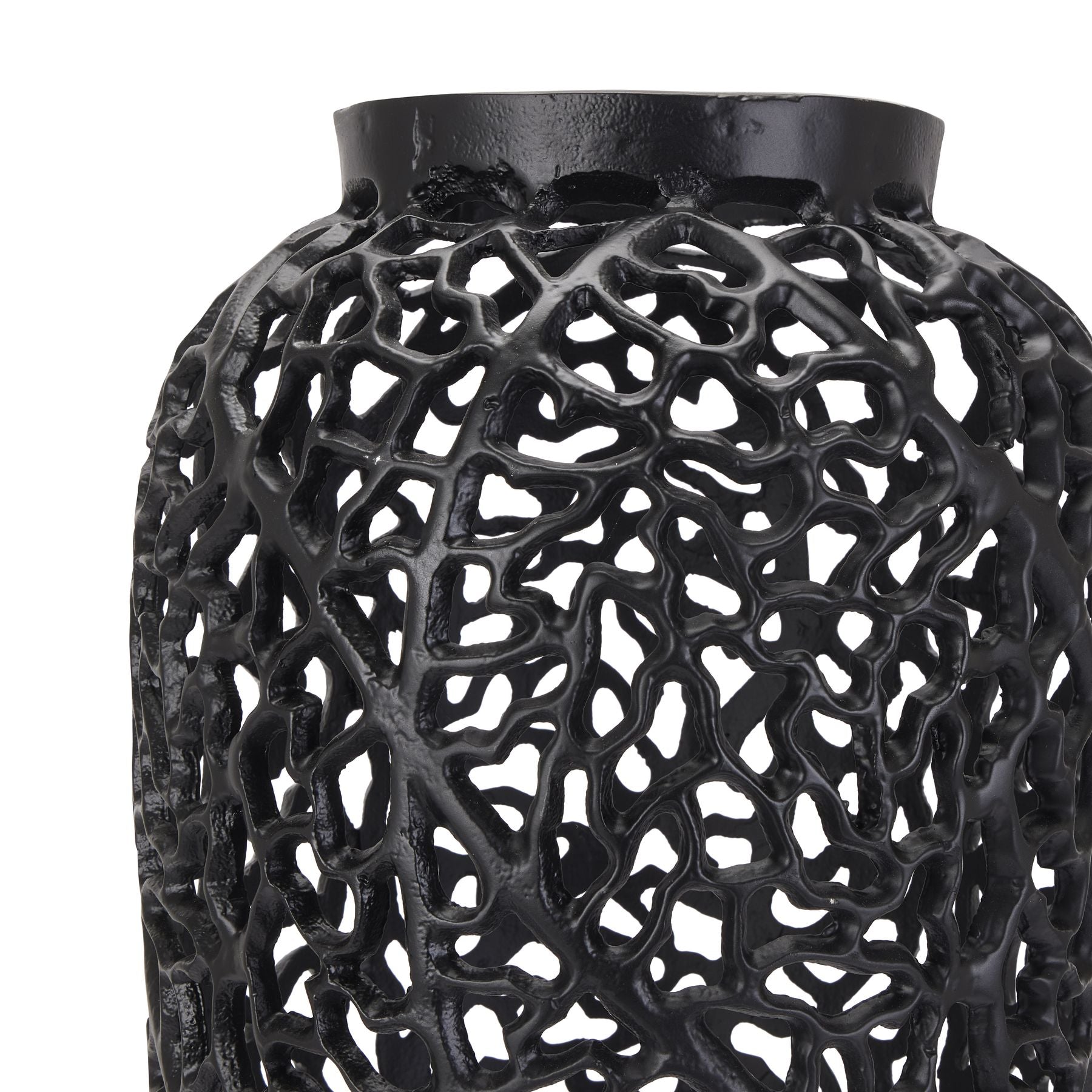 Skandi London Black Cast Lattice Vase - Skandi London