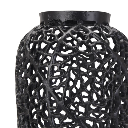 Skandi London Black Cast Lattice Vase - Skandi London