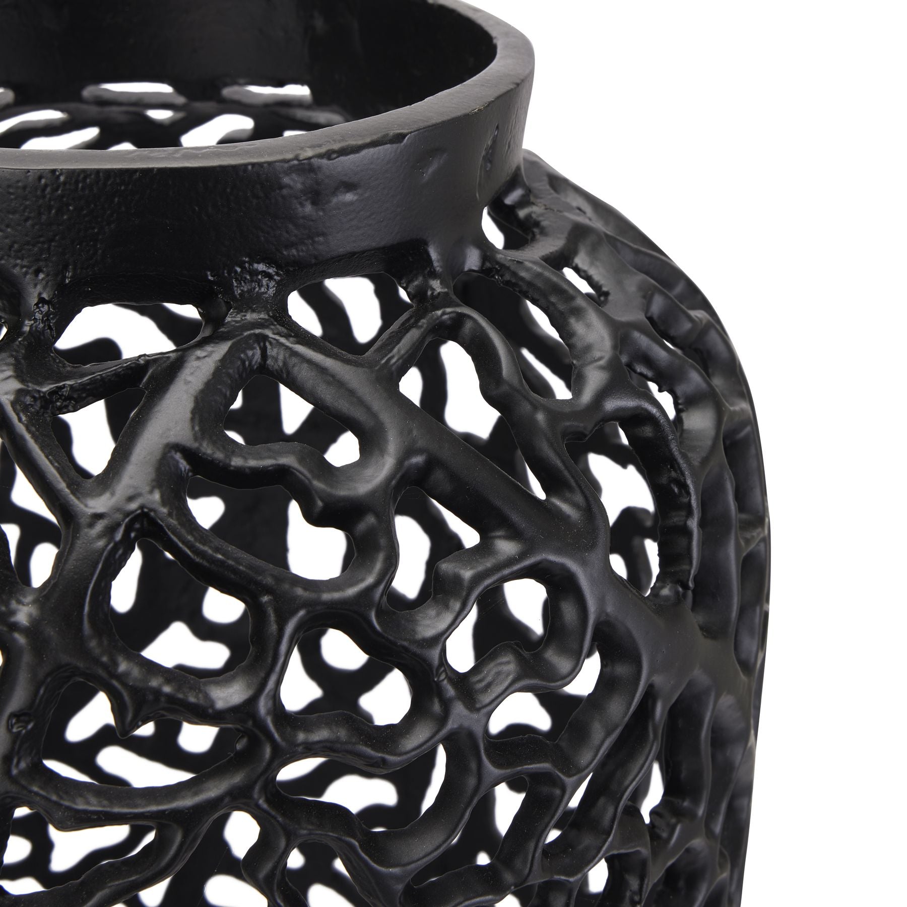 Skandi London Black Cast Lattice Vase - Skandi London