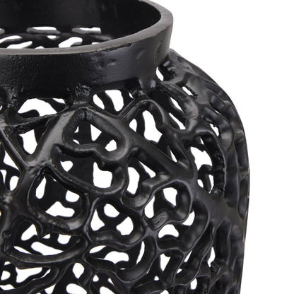 Skandi London Black Cast Lattice Vase - Skandi London