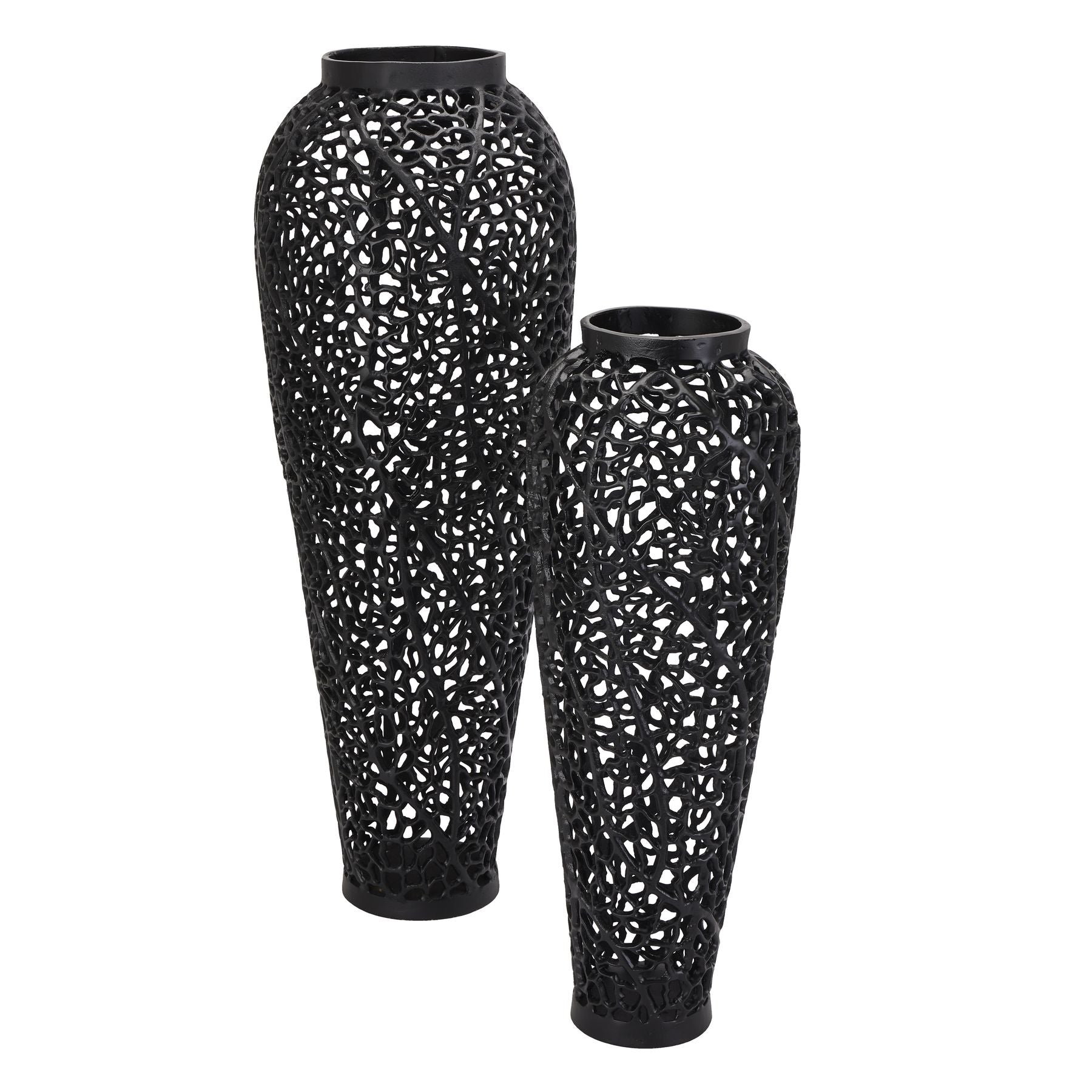 Skandi London Black Cast Lattice Vase - Skandi London