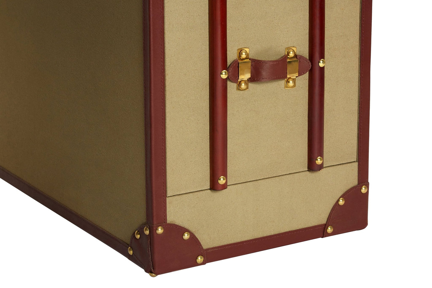 Caren Leather Trim Canvas Desk - Skandi London