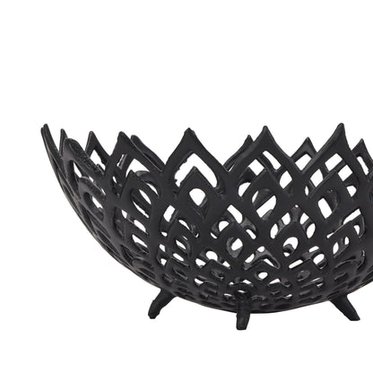 Skandi London Black Cast Lattice Bowl - Skandi London