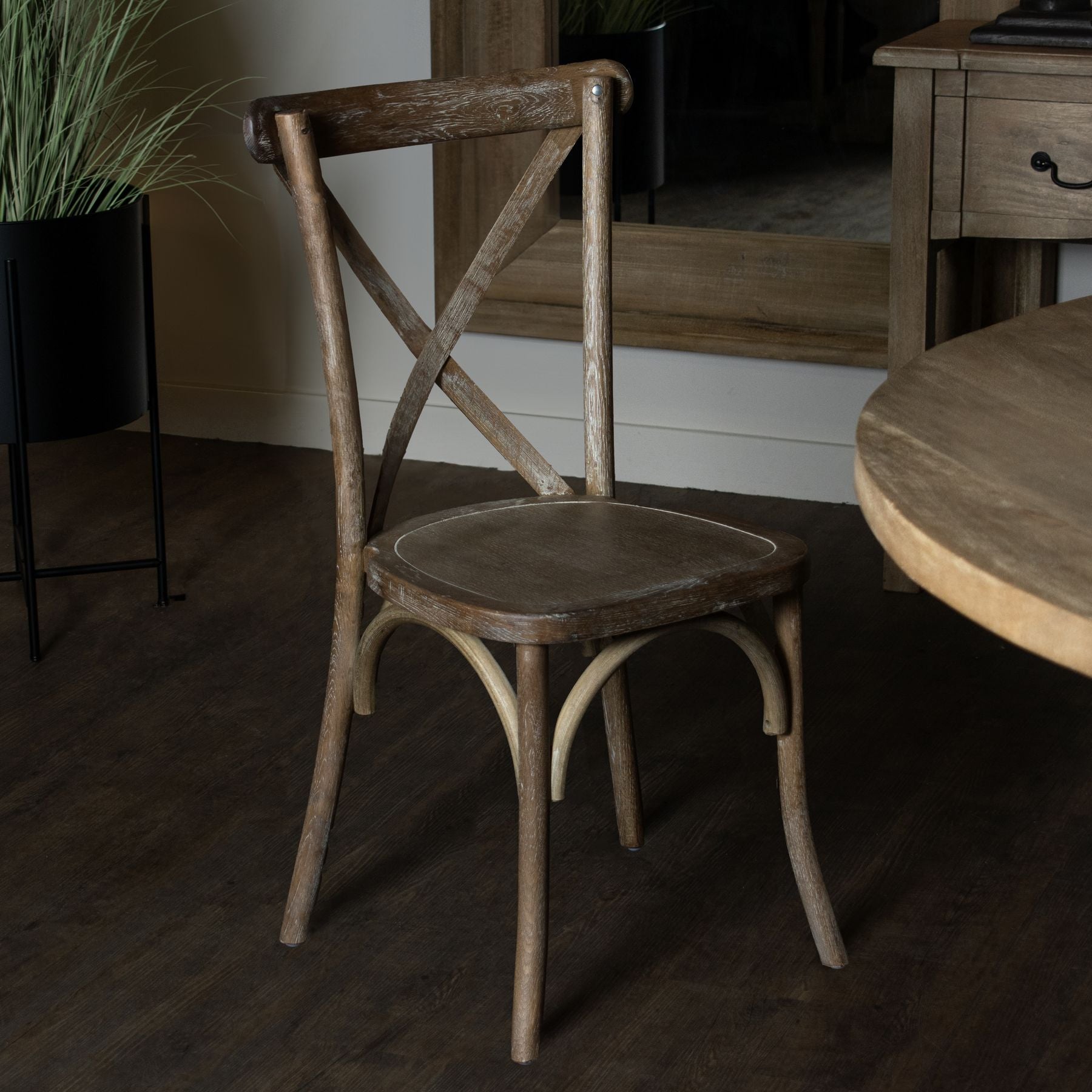 Skandi London Light Oak Cross Back Dining Chair - Skandi London