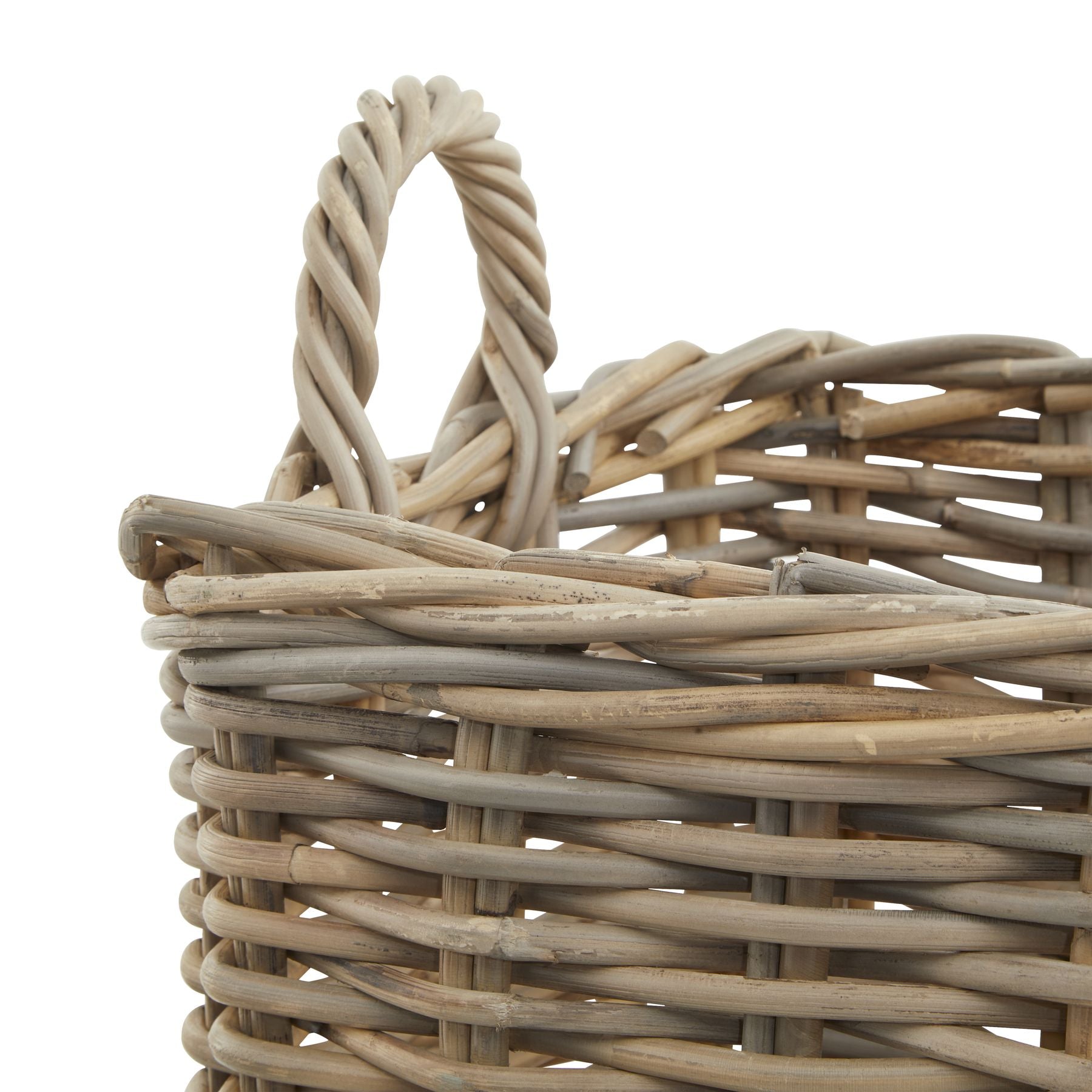 Skandi London Set of 3 Kubu Rattan Square Storage Baskets - Skandi London