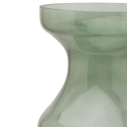 Skandi London Smoked Sage Glass Tall Fluted Vase - Skandi London