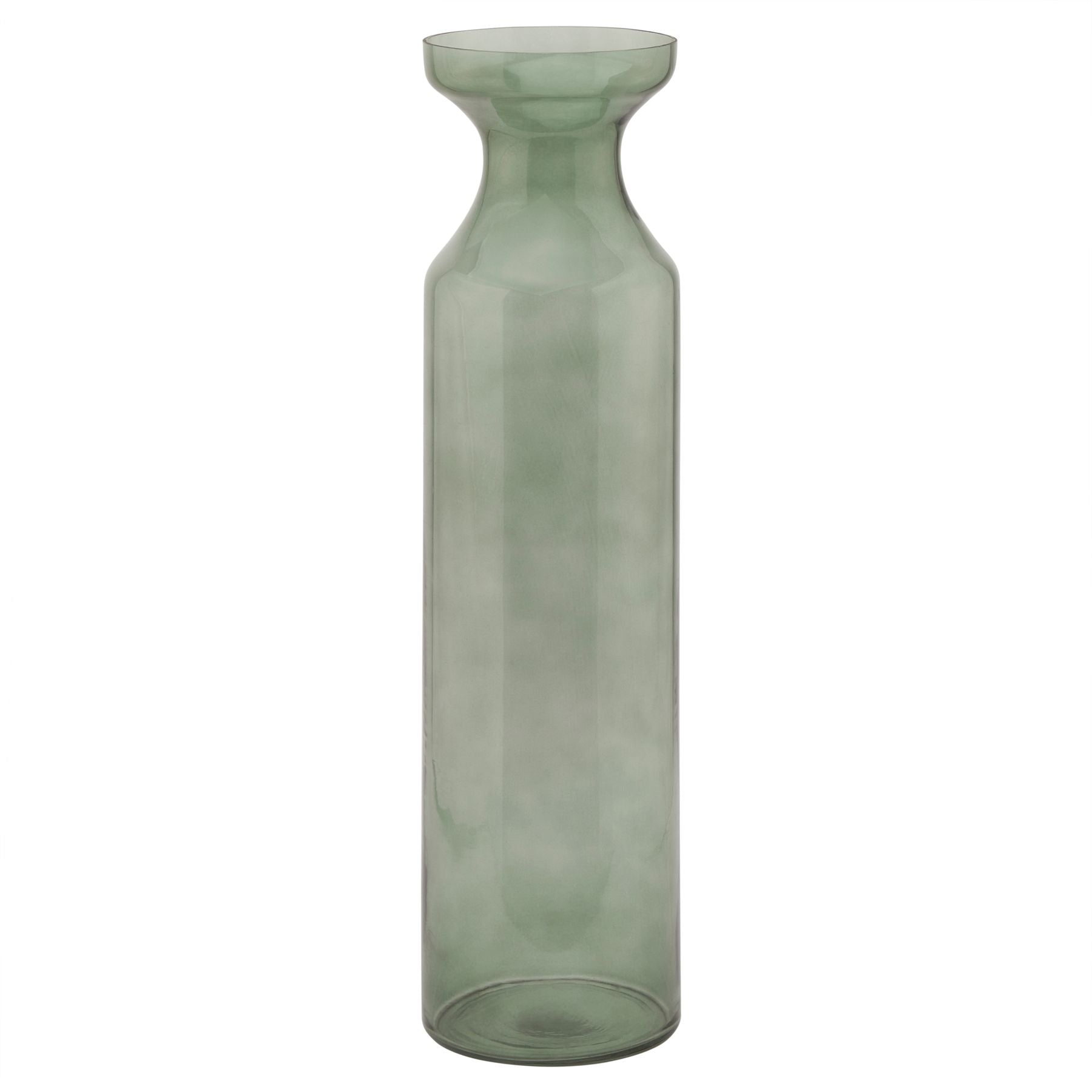 Skandi London Smoked Sage Glass Tall Fluted Vase - Skandi London
