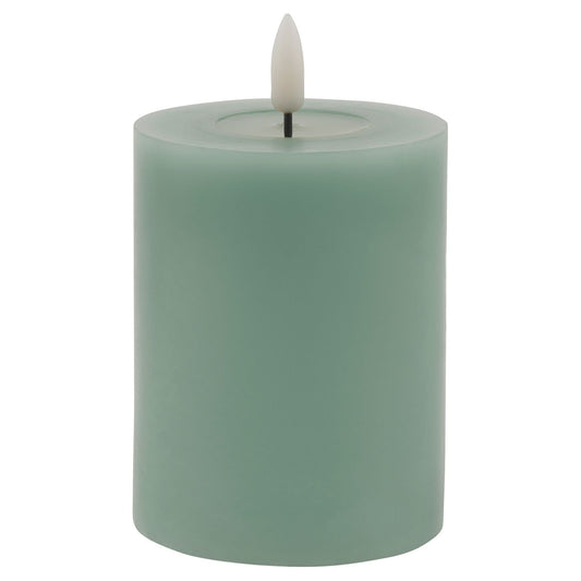 Luksus Collection Melt Effect 3x4 Sage LED Wax Candle - Skandi London