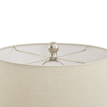 Skandi London Lattice Ceramic Table Lamp With Linen Shade - Skandi London