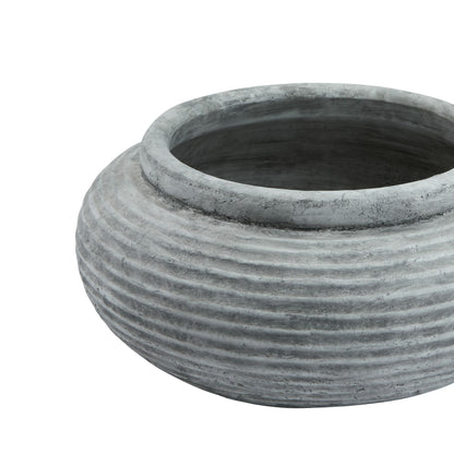 Maloy Round Ribbed Planter - Skandi London