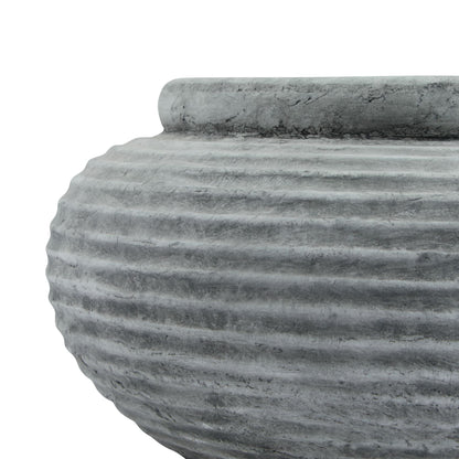 Maloy Round Ribbed Planter - Skandi London