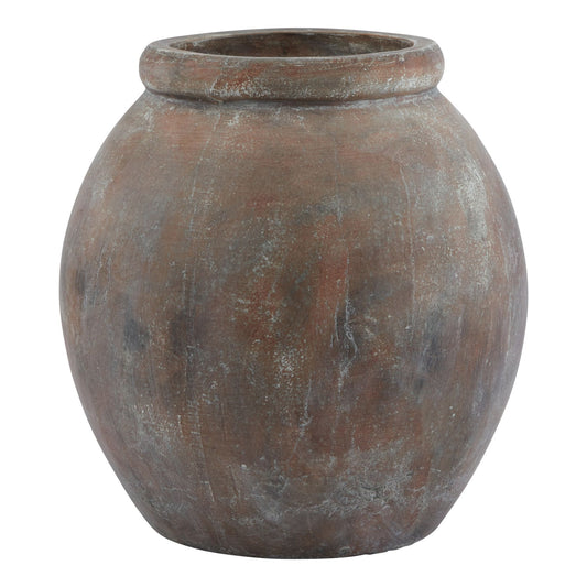 Lofoten Large Brown Jar Shaped Planter - Skandi London