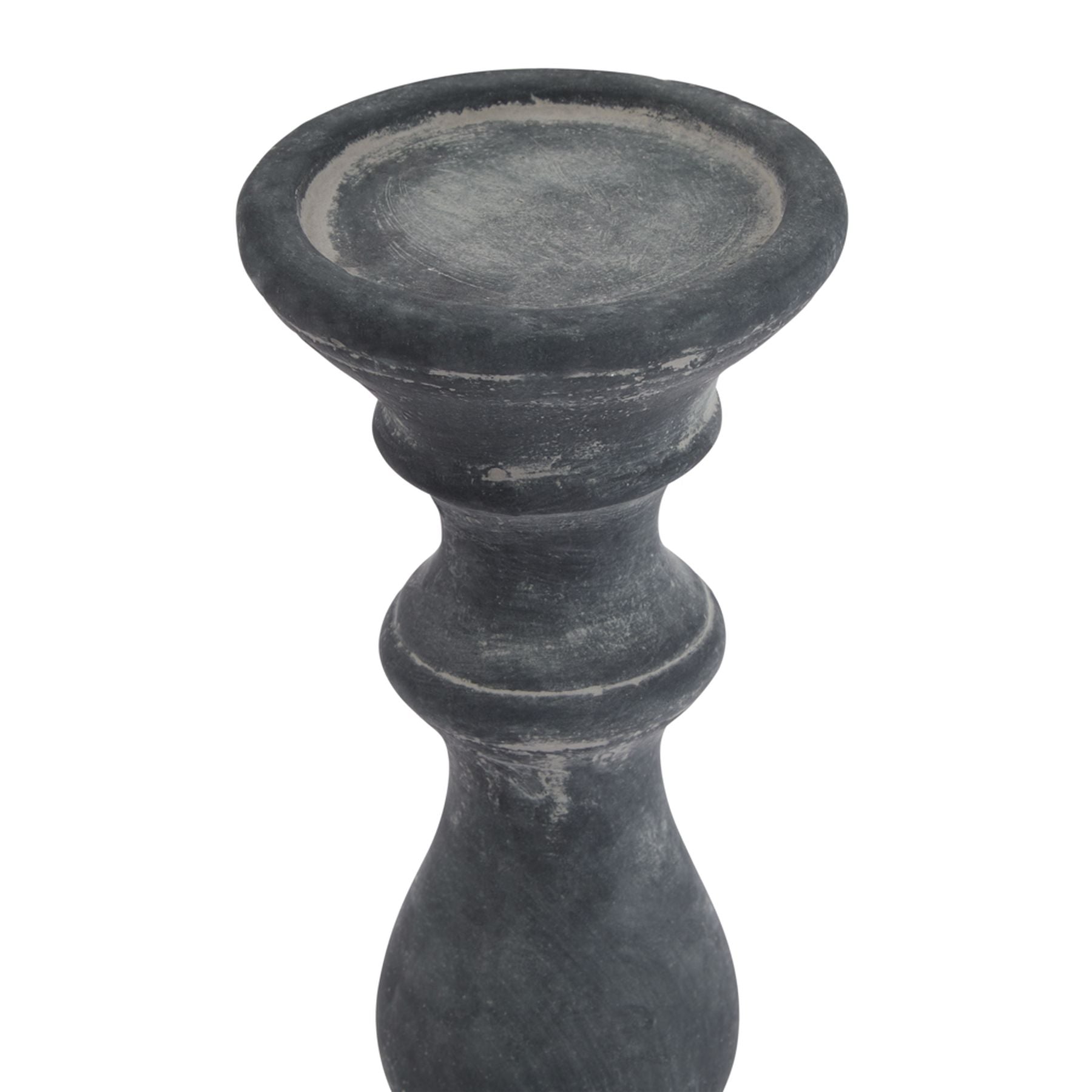 Malmo Grey Column Candle Holder - Skandi London