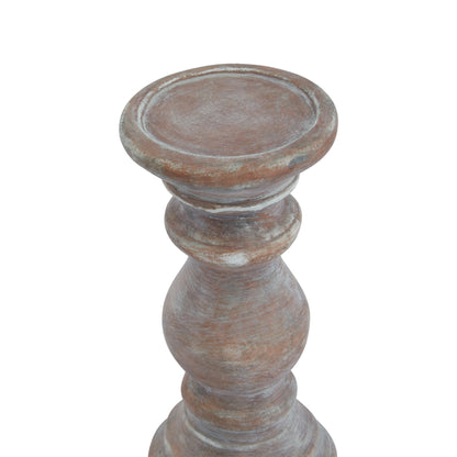 Lofoten Small Brown Column Candle Holder - Skandi London